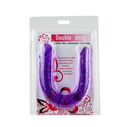 Baile - Double Gode En Gelée Flexible Lilas